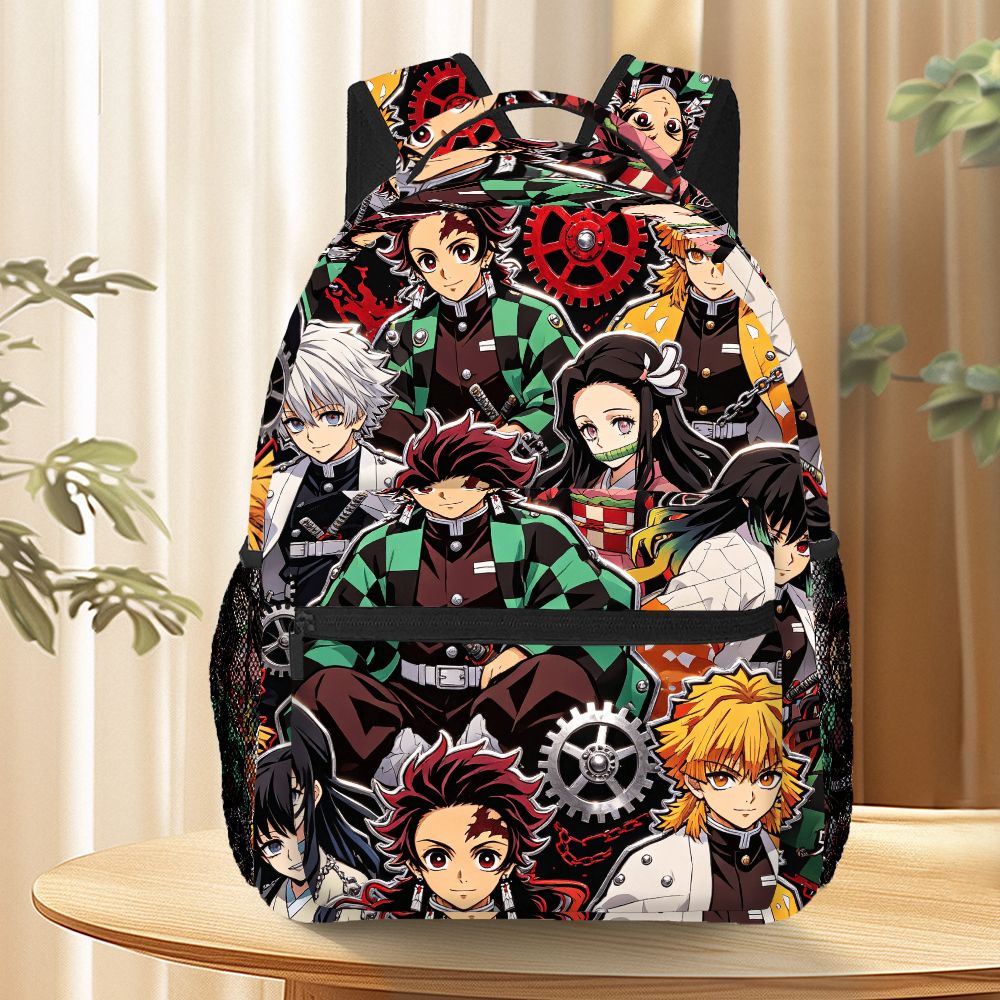 악마 슬레이어 애니메이션 배낭 탄지로 네즈코 프린트 학 - School Backpack Teen 리뷰 및 가격