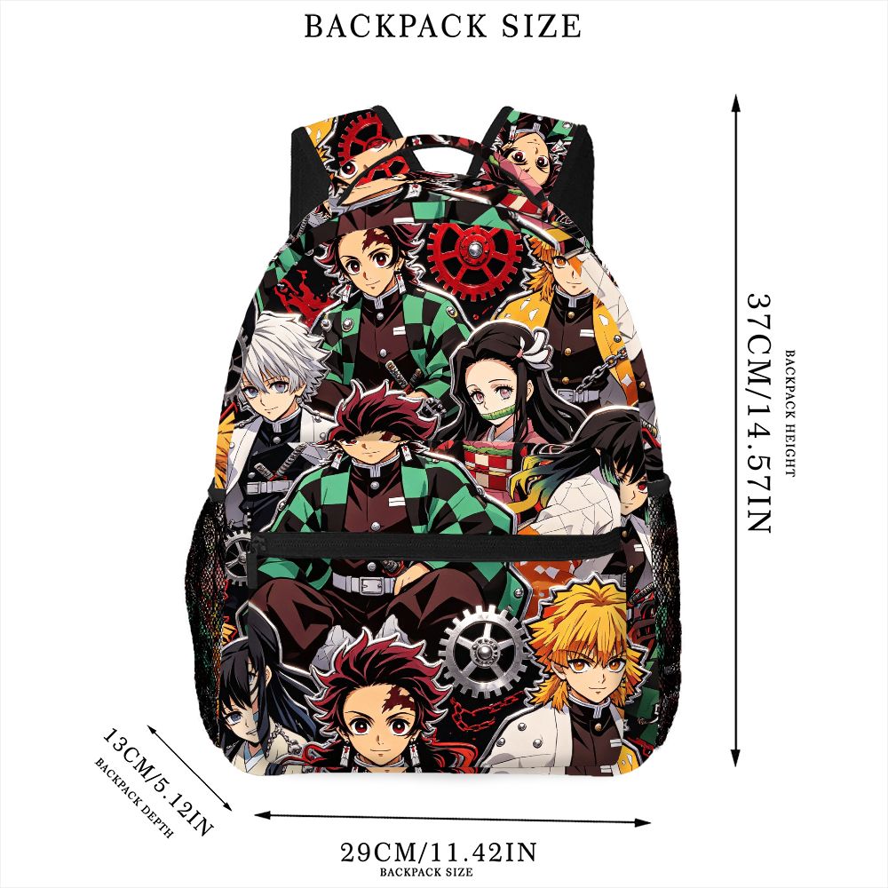 악마 슬레이어 애니메이션 배낭 탄지로 네즈코 프린트 학 - School Backpack Teen 리뷰 및 가격
